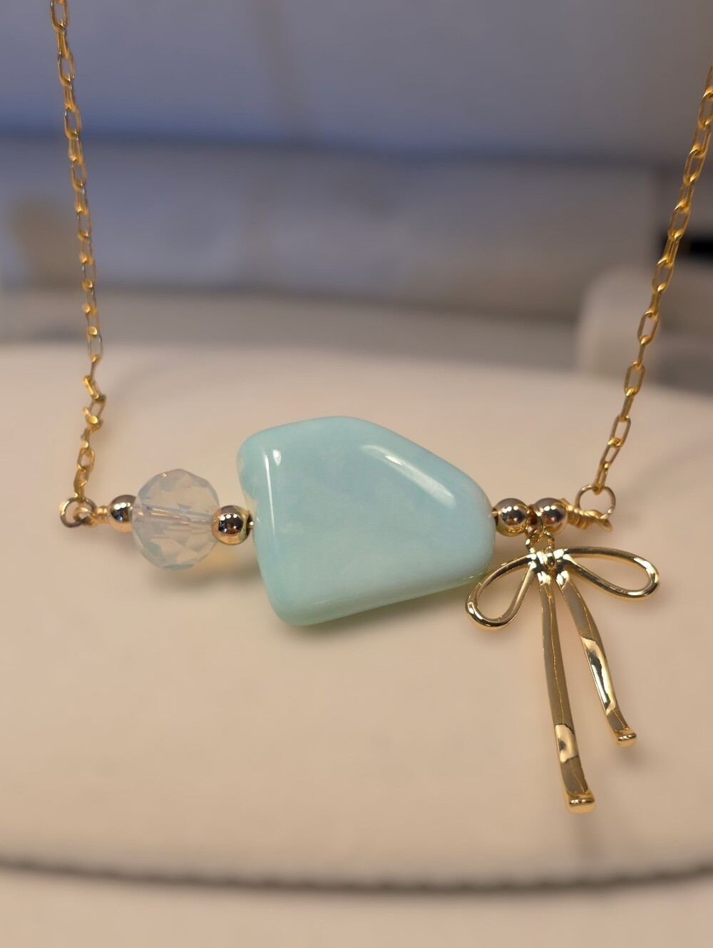 Opal Nugget and Crystal and 14K Gold-Filled Necklace NWT